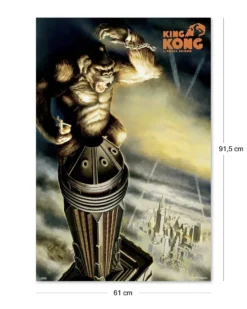 King Kong Poster Skull Island On Top Of Skyscraper