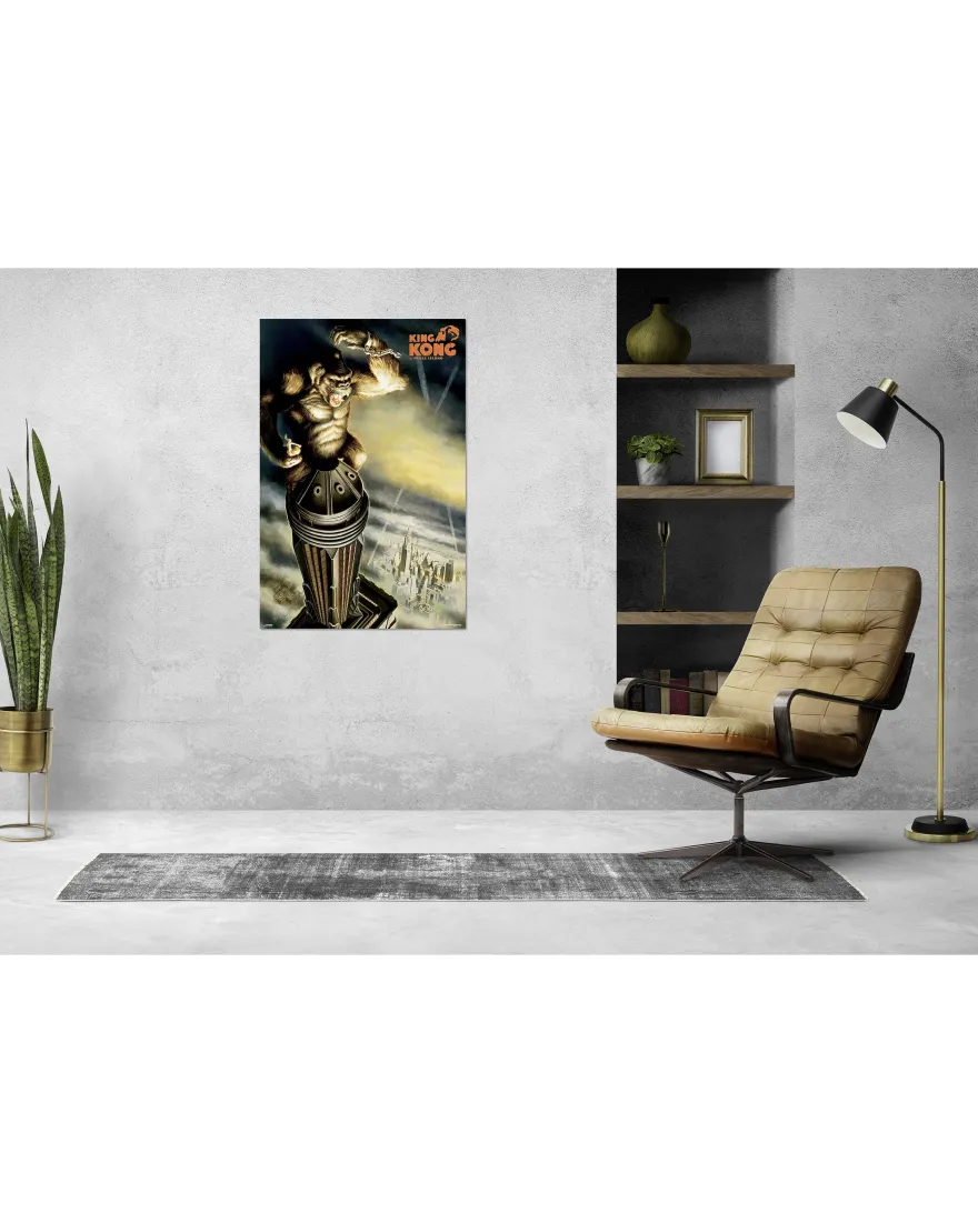 King Kong Poster Skull Island On Top Of Skyscraper