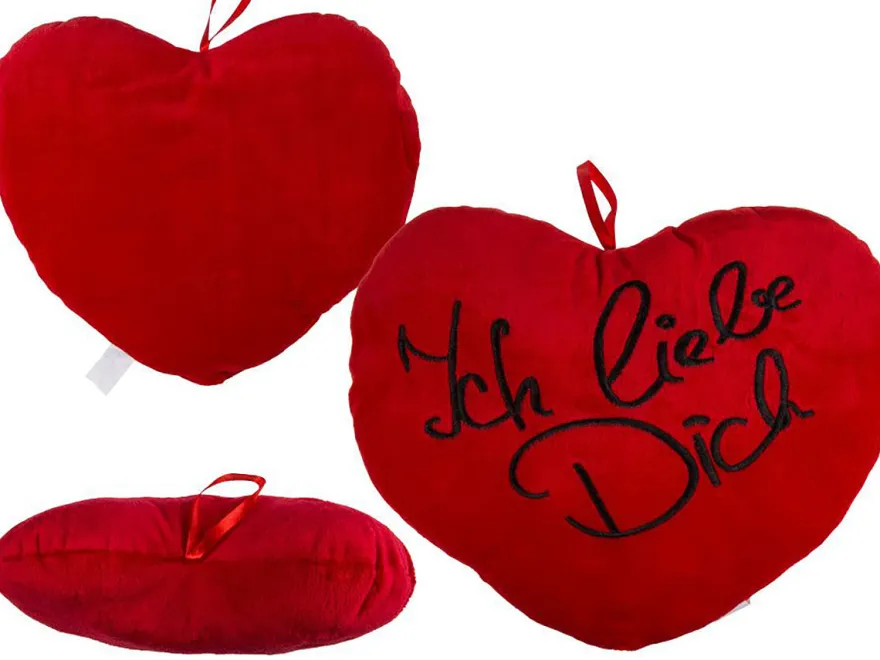 Kissen Plüsch Herz Ich liebe Dich