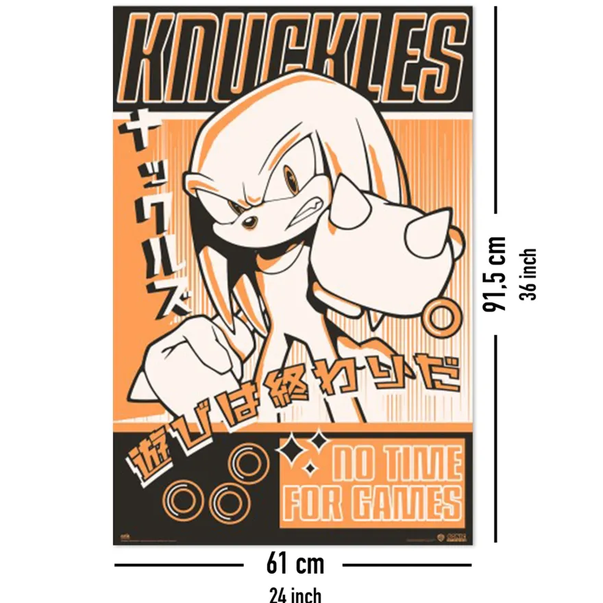 Knuckles Poster No Time For Games