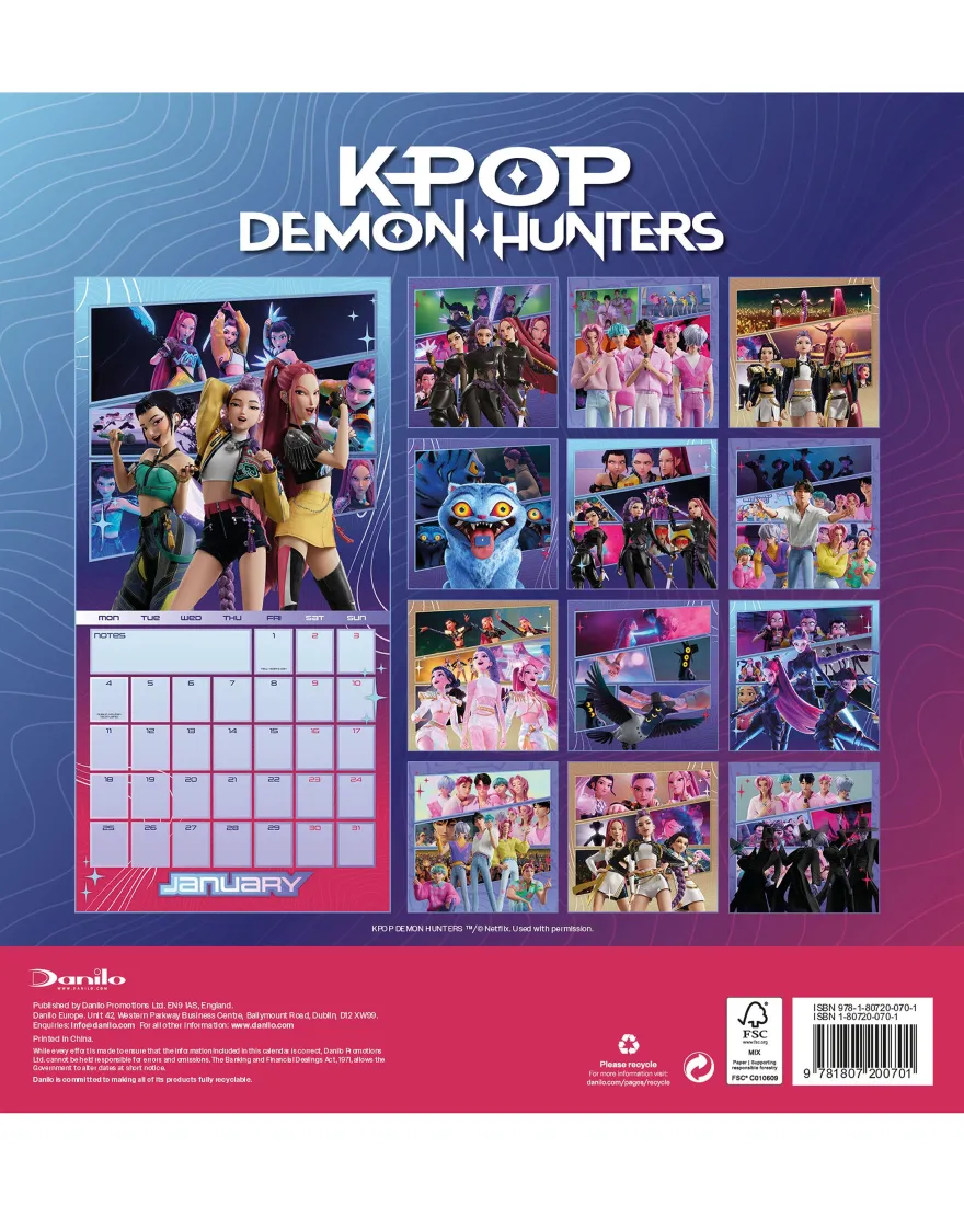 K-Pop Demon Hunters Kalender 2026
