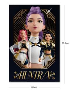 K-Pop Demon Hunters Poster Huntr/X Golden | K-Pop Anime Poster | Musik Wanddeko für Fans | 61x91,5 cm