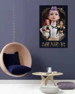 K-Pop Demon Hunters Poster Huntr/X Golden | K-Pop Anime Poster | Musik Wanddeko für Fans | 61x91,5 cm