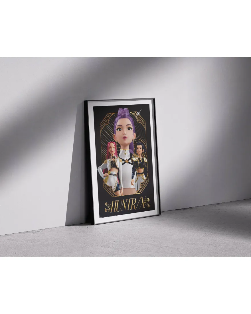 K-Pop Demon Hunters Poster Huntr/X Golden | K-Pop Anime Poster | Musik Wanddeko für Fans | 61x91,5 cm