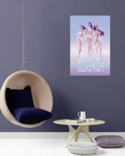 K-Pop Demon Hunters Poster Huntr/x Floating