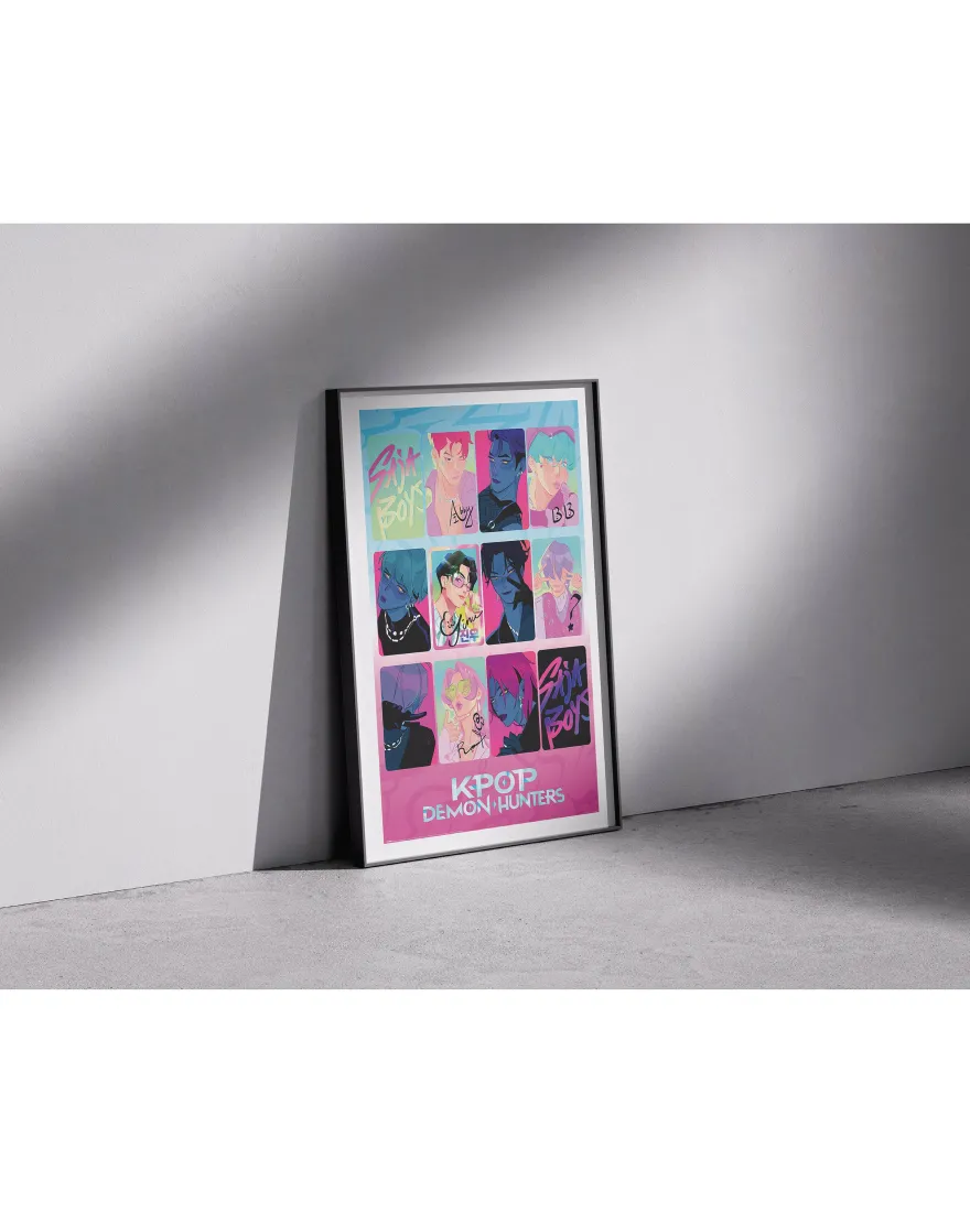 KPop Demon Hunters Poster Saja Boys, Light and Dark