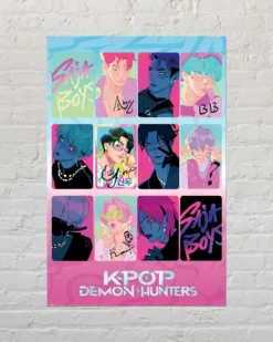 KPop Demon Hunters Poster Saja Boys, Light and Dark