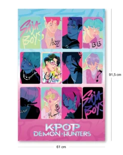 KPop Demon Hunters Poster Saja Boys, Light and Dark