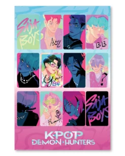 KPop Demon Hunters Poster Saja Boys, Light and Dark