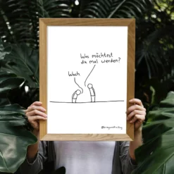 Krieg und Freitag Kunstdruck Wach werden