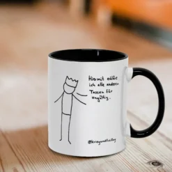 Krieg und Freitag Tasse Hiermit erkläre ich