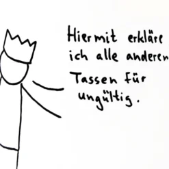 Krieg und Freitag Tasse Hiermit erkläre ich