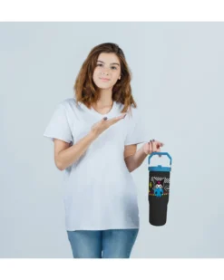 Kuromi 30 oz Tumbler mit Griff & Flip-Strohhalm 0,85l