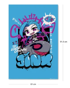 League of Legends Poster - Chibi Jinx - 61x91,5 cm - Gaming Plakat