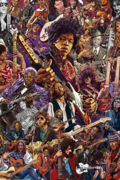 Legendary Guitarists Poster Gitarristen-Legenden inkl.