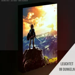 Legend Of Zelda Light Up Canvas Bild Into The Wilds