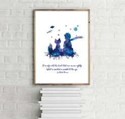 Le Petit Prince Kunstdruck It is only with the heart...
