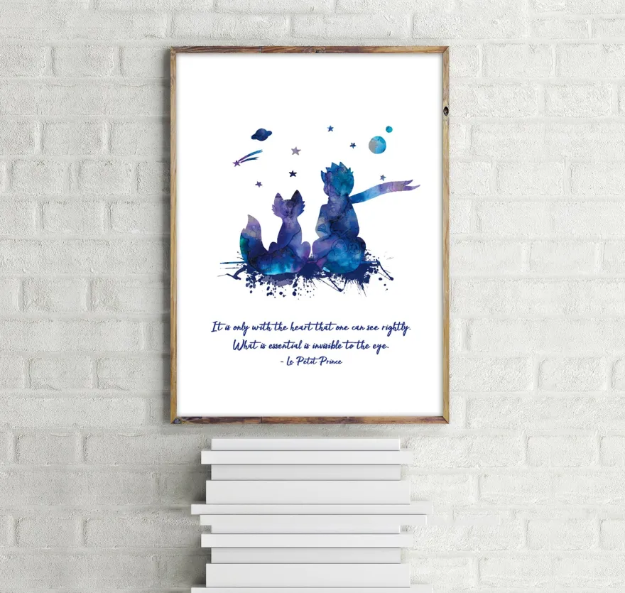 Le Petit Prince Kunstdruck It is only with the heart...