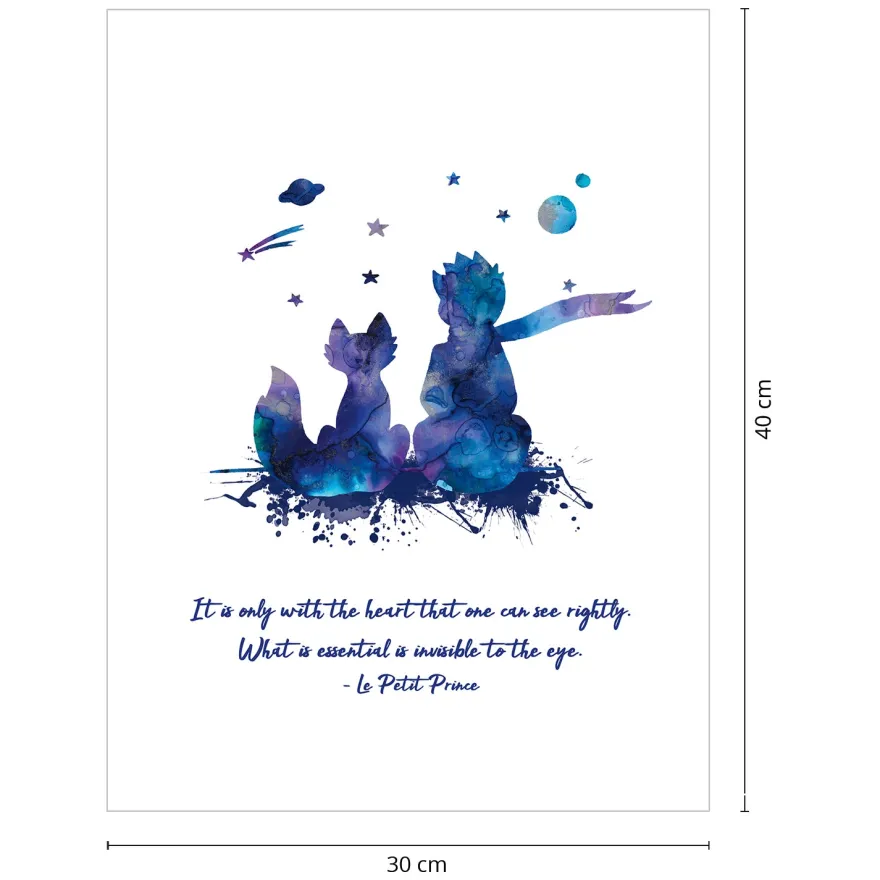 Le Petit Prince Kunstdruck It is only with the heart...
