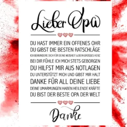 Lieber Opa Kunstdruck