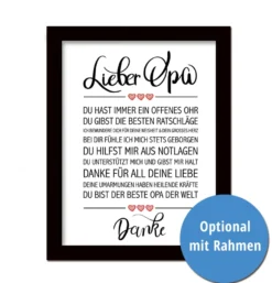 Lieber Opa Kunstdruck