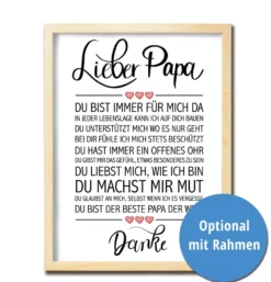 Lieber Papa Kunstdruck
