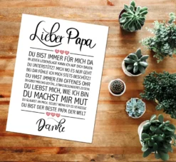 Lieber Papa Kunstdruck