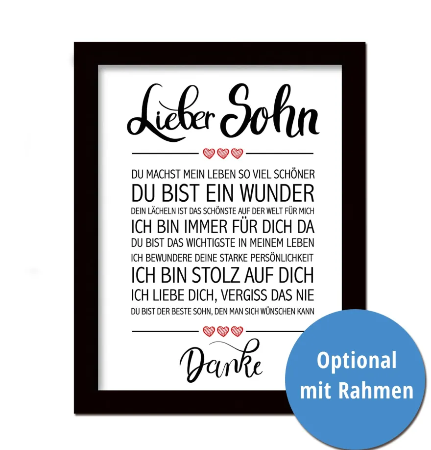 Lieber Sohn Kunstdruck