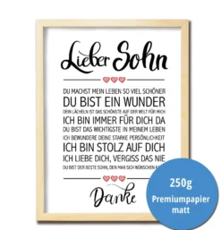 Lieber Sohn Kunstdruck