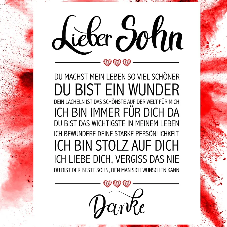 Lieber Sohn Kunstdruck