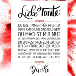 Liebe Tante Kunstdruck