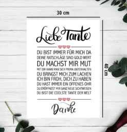 Liebe Tante Kunstdruck