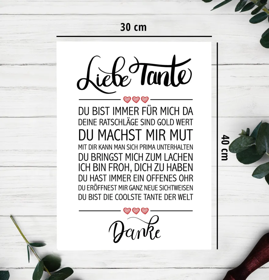 Liebe Tante Kunstdruck