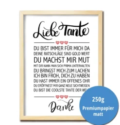 Liebe Tante Kunstdruck