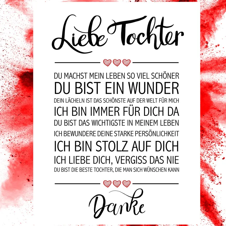 Liebe Tochter Kunstdruck