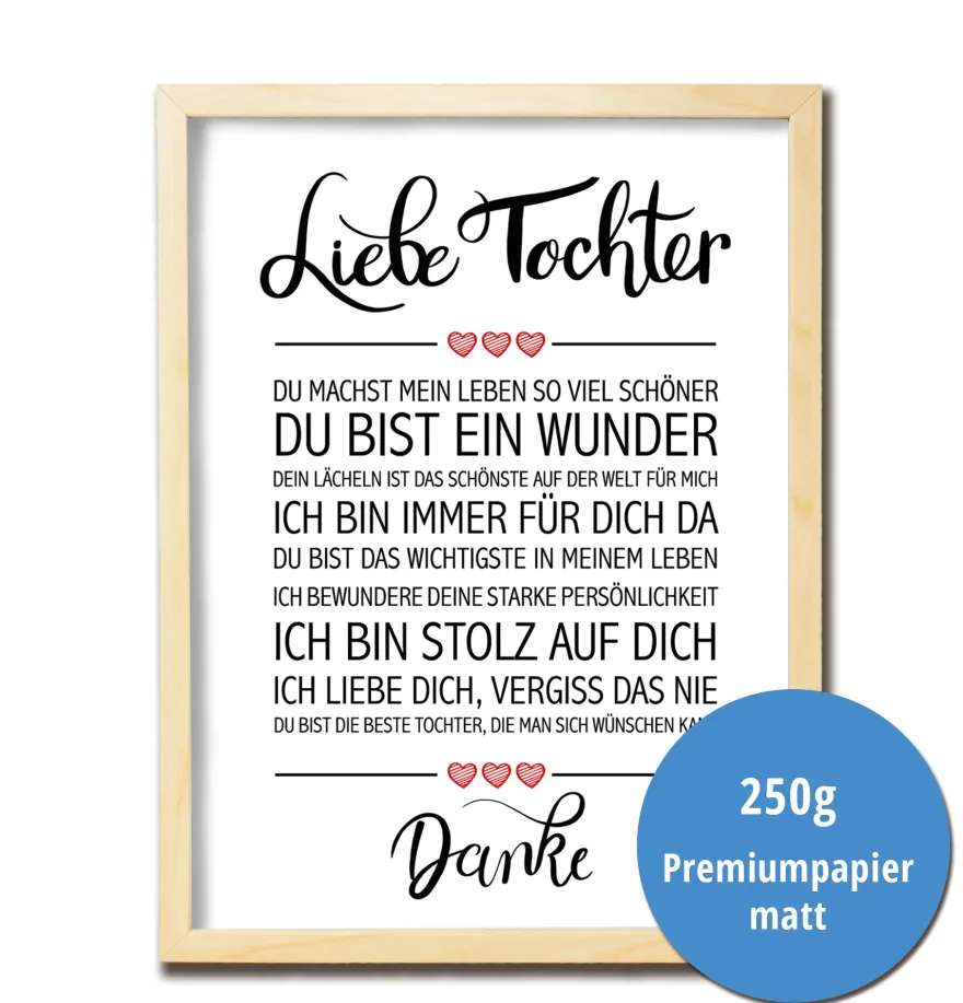 Liebe Tochter Kunstdruck