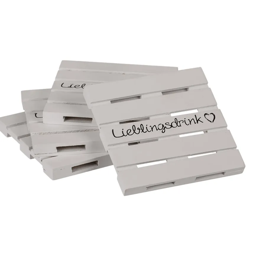 Lieblingsdrink Untersetzer Holz 4-er Set