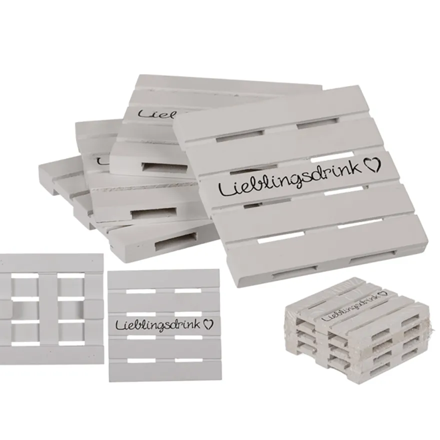 Lieblingsdrink Untersetzer Holz 4-er Set