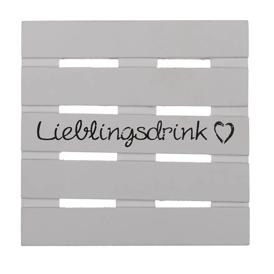 Lieblingsdrink Untersetzer Holz 4-er Set