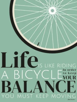 Life Is Like Riding A Bicycle Kunstdruck 250 gr Papier, matt