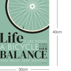 Life Is Like Riding A Bicycle Kunstdruck 250 gr Papier, matt