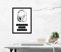 Life Is Too Short Kunstdruck To Listen To Bad Music