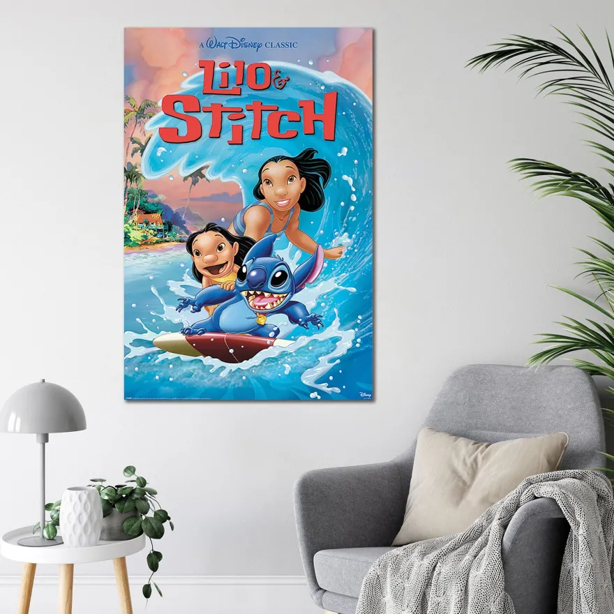 Lilo & Stitch Poster Disney Wave Surf