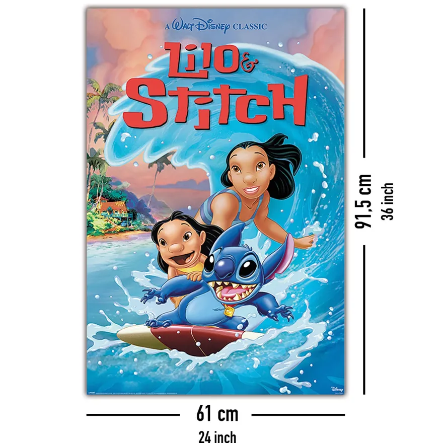 Lilo & Stitch Poster Disney Wave Surf