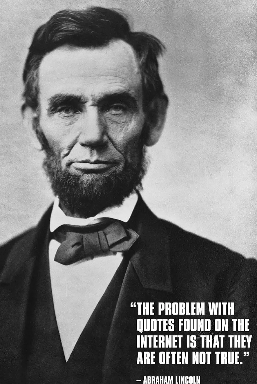 Lincoln Internet Quote Poster