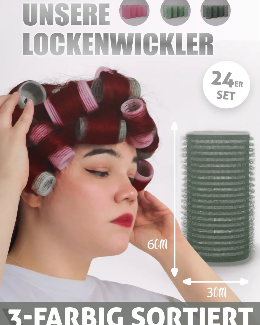 Lockenwickler 24er Set Durchmesser 3cm 6cm lang