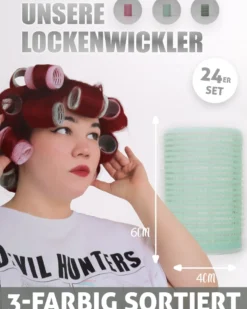 Lockenwickler 24er Set Durchmesser 4cm 6cm lang