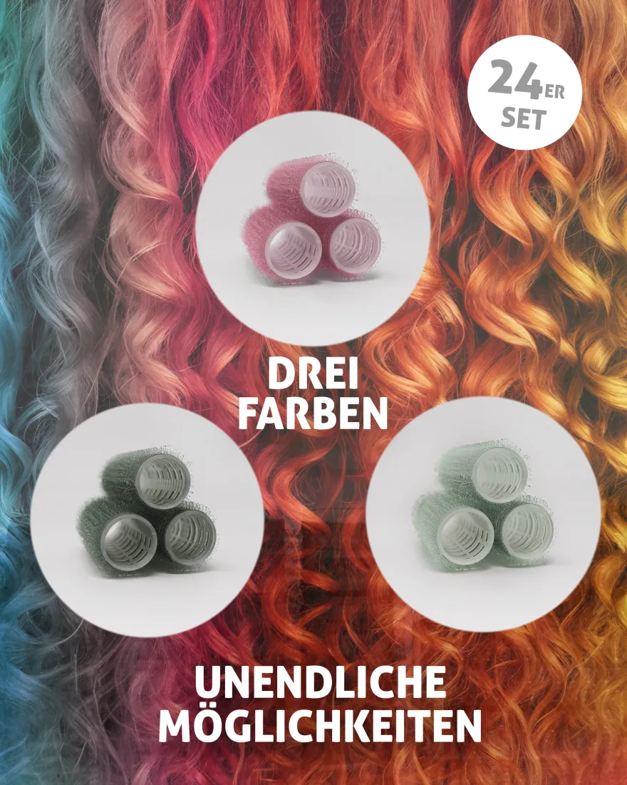 Lockenwickler 24er Set Durchmesser 2 x 6 cm lang