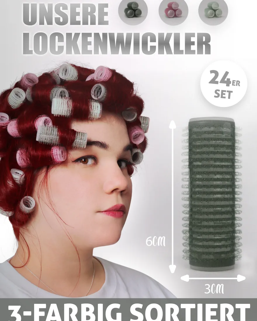 Lockenwickler 24er Set Durchmesser 2 x 6 cm lang