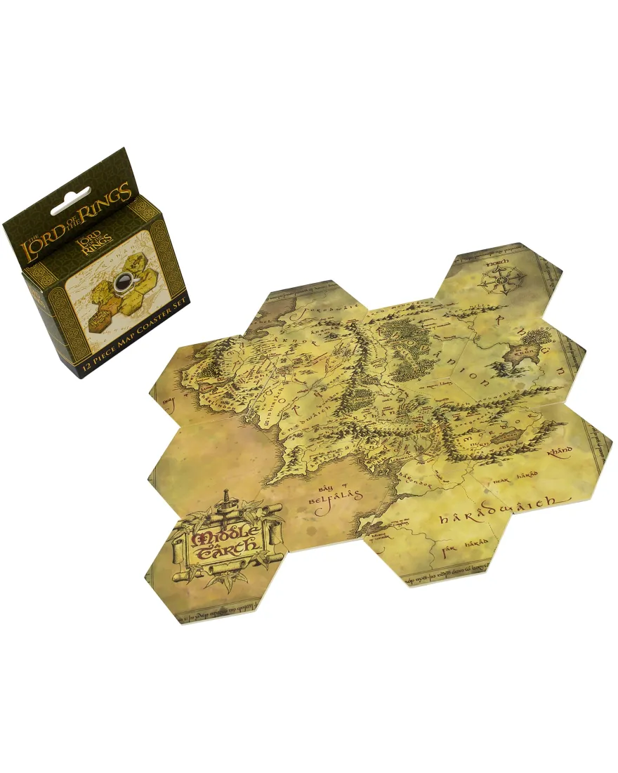 Lord of the Rings Untersetzer Mittelerde-Karte